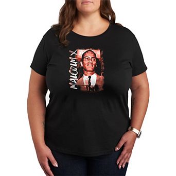 Plus Size Malcolm X Paint Graphic Tee
