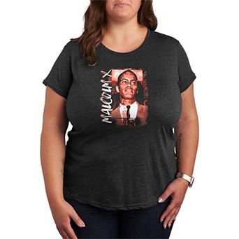 Plus Size Malcolm X Paint Graphic Tee