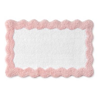 Caro Home Scallop Design Bathroom Rug