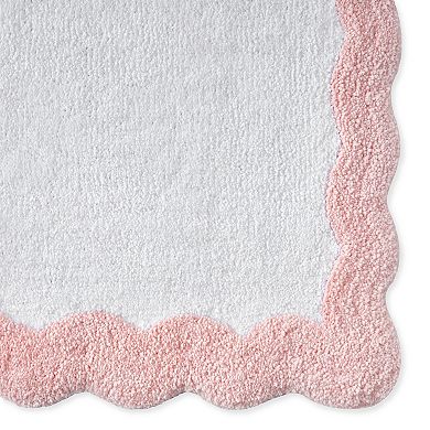 Caro Home Scallop Design Bathroom Rug
