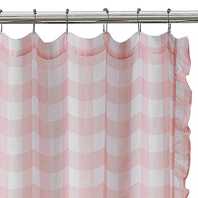 Caro Home Greta Gingham Shower Curtain