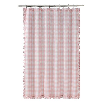 Caro Home Greta Gingham Shower Curtain