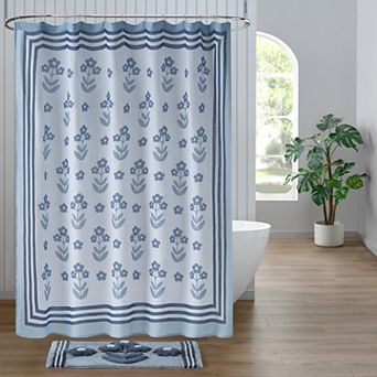 Caro Home Floral Printed Shower Curtain