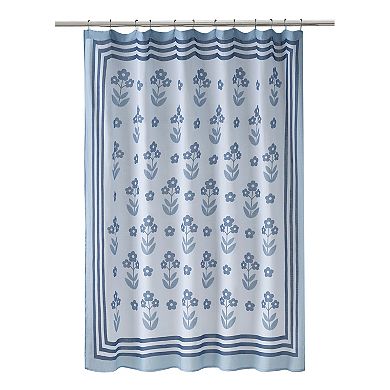 Caro Home Floral Printed Shower Curtain