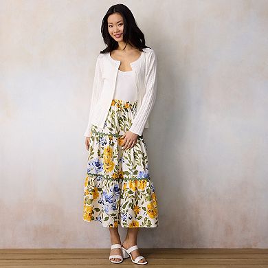 Women's LC Lauren Conrad Pointelle Cardigan Sweater