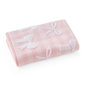 Caro Home Greta Gingham Bow Bath Towel or 2-Pack Hand Towel Set