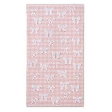 Caro Home Greta Gingham Bow Bath Towel or 2-Pack Hand Towel Set
