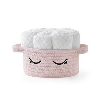 Caro Home Rope Tote 8 pc Washcloth Set