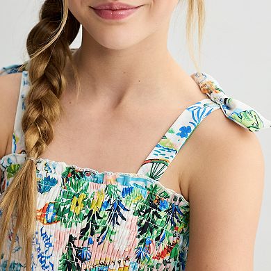 Girls 7-16 Speechless Tropical Printed Maxi Dress with Sunglasses