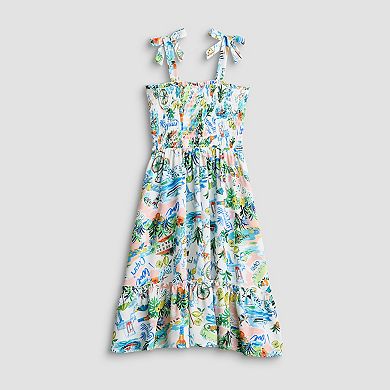 Girls 7-16 Speechless Tropical Printed Maxi Dress with Sunglasses