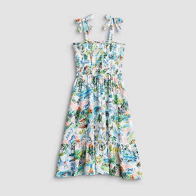 Girls 7-16 Speechless Tropical Printed Maxi Dress with Sunglasses