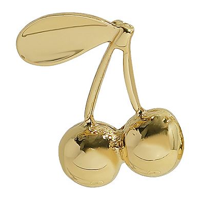 Emberly Gold Tone Cherry Post Earrings