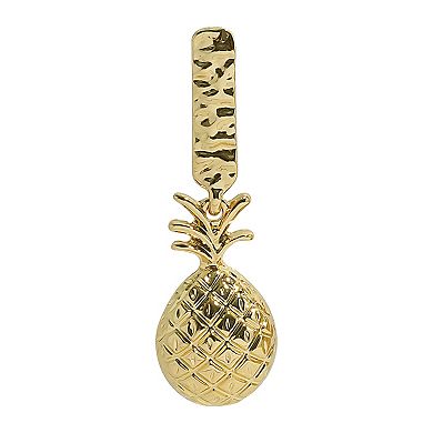 Emberly Gold Tone Pineapple Stick Earrings