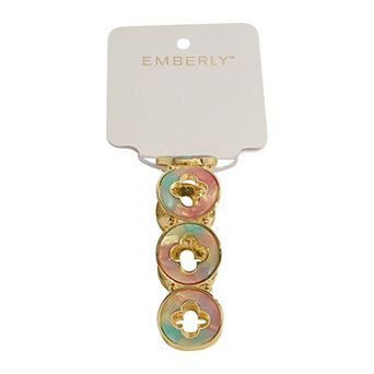 Emberly Gold Tone Coin Cutout Stretch Bracelet