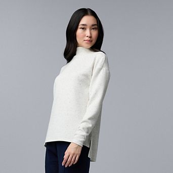 Women's Simply Vera Vera Wang Turtleneck Long Sleeve Scuba Top