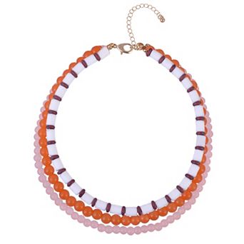 Emberly 3 Row Beaded Necklace