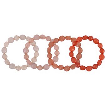 Emberly 4 pc Beaded Stretch Bracelet Set