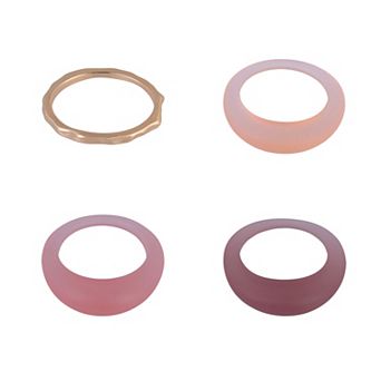 Emberly Gold Tone Stackable Ring Set