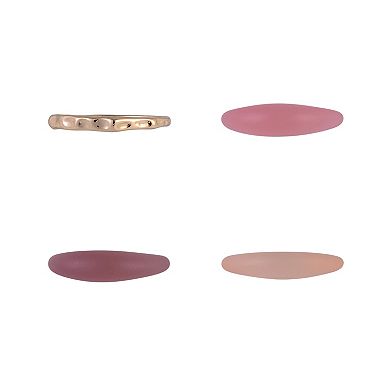 Emberly Gold Tone Stackable Ring Set