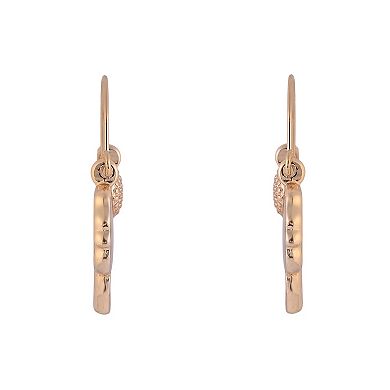 Emberly Gold Tone White Shell Paper Flower Drop Earrings