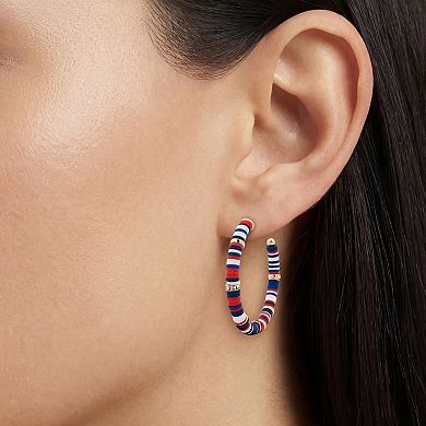 Emberly Gold Tone Multi Disc C Hoop Earrings