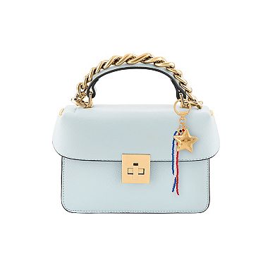 Emberly Gold Tone Triple Glass Stone Star Beaded Multi Strand Bag Charm