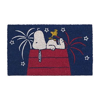 Peanuts Snoopy Fireworks Coir Door Mat 18" x 30"