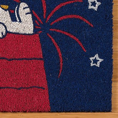 Peanuts Snoopy Fireworks Coir Door Mat 18" x 30"