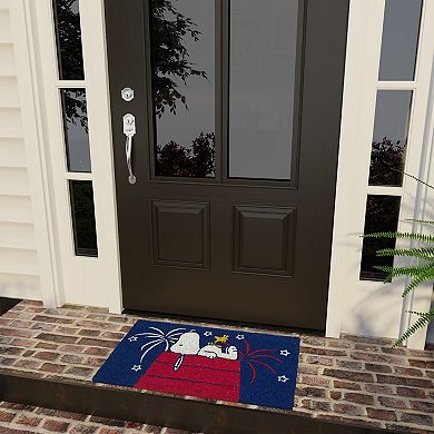 Peanuts Snoopy Fireworks Coir Door Mat 18" x 30"