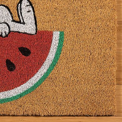 Peanuts Snoopy Watermelon Coir Door Mat 18" x 30"