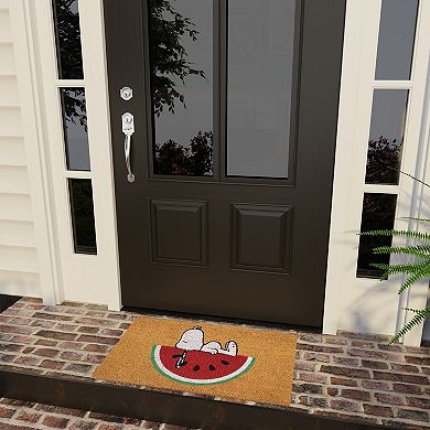 Peanuts Snoopy Watermelon Coir Door Mat 18" x 30"