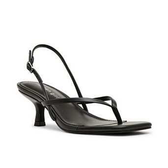 madden girl Carlley Women's Woven Kitten Heel Slingback Sandals