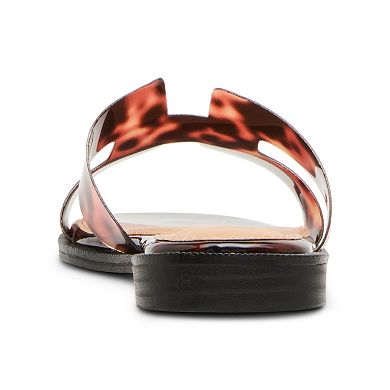 madden girl Haileyy-CW Women's Crochet H-Band Flat Sandals