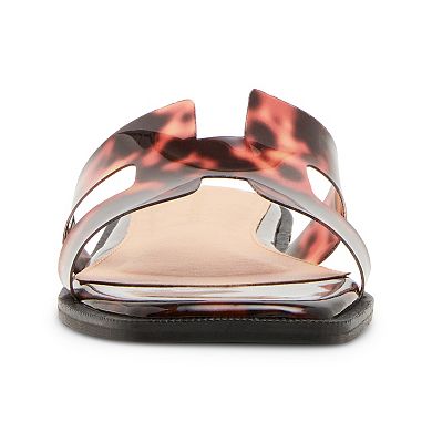 madden girl Haileyy-CW Women's Crochet H-Band Flat Sandals