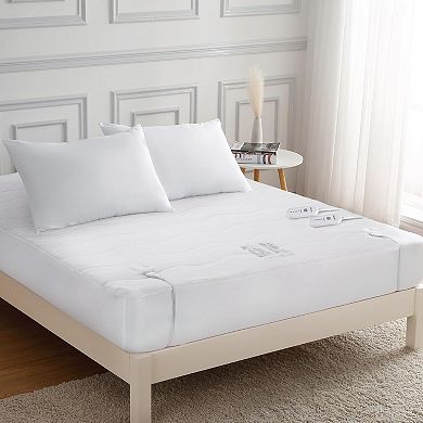 Dual Control Mattress, Plush Coral Fleece Electric Blanket with 4 Temp Settings & 10H Auto Shut-Off