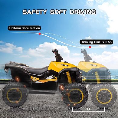 12V Kids Electric Truck with Parent Remote Control, Shock Absorbers for Smooth Ride, Music Player