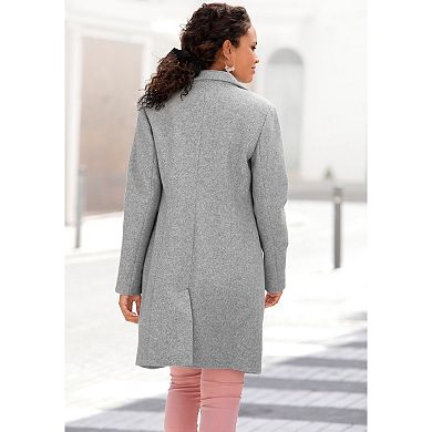 Lascana Women's Long Button Up Coat