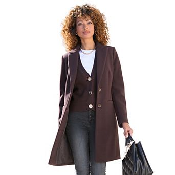 Lascana Women's Long Button Up Coat