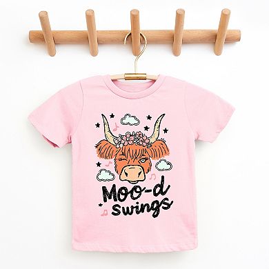 Mood Swings Cow - Youth Short Sleeve Graphic T-Shirt