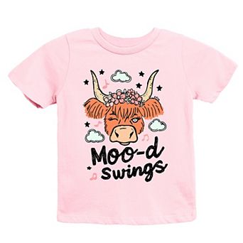 Mood Swings Cow - Youth Short Sleeve Graphic T-Shirt