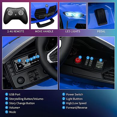 12V Kids Ride On Car，Licensed BMW M4, Electric Powered Vehicle Car