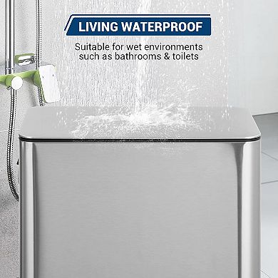 Fancihabor 4 Gallon Narrow Stainless Steel Waste Bin