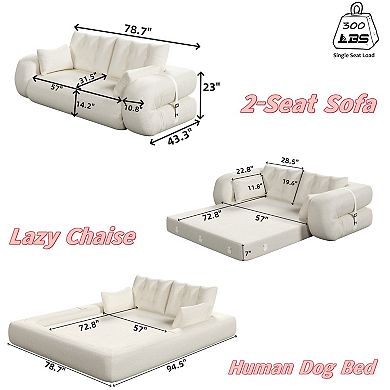 Whisen Versatile Design Folding Sleeper Comprssion Lazy Sofa Couch, Sofa Bed