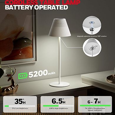 Honeywell M1 Sunturalux Cordless Table Lamp 5200mAh 4-Color Dimmable Portable Night Light