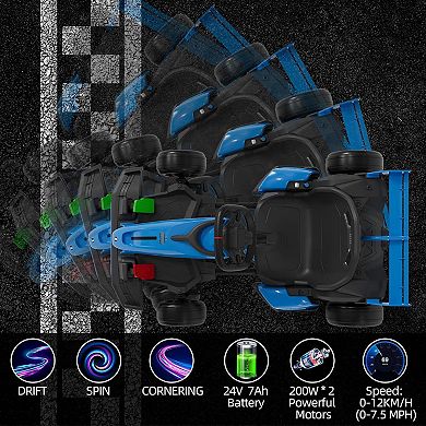 24V Ride On Go Kart, 7Ah Battery Two 200W Motors