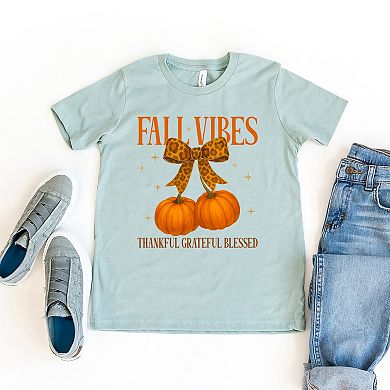 Coquette Thankful Grateful Blessed - Youth Short Sleeve Graphic T-Shirt