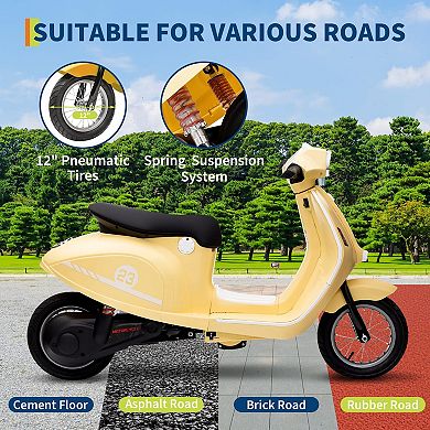 24V 350W Kids Motorcycle, Electric Ride-On, 14MPH Max, Waterproof, LED Lights, Rear Brake