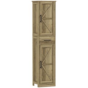 HOMCOM 67inch Tall Bathroom Storage Cabinet, Narrow Bathroom Cabinet