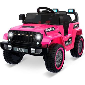 12V Kids Electric Truck with Parent Remote & 3 Speeds, Spring Suspension for Safe Rides, LED &Music