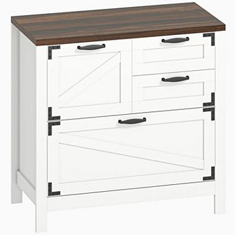 HOMCOM 4 Drawer File Cabinet Filing Cabinet for Letter/A4/Legal Files